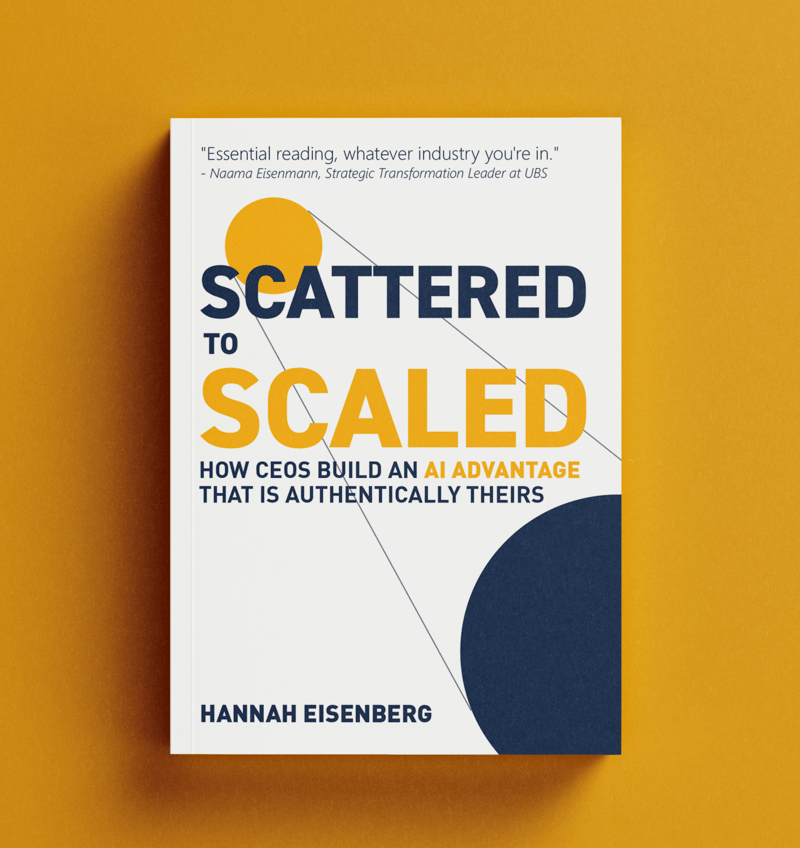 Scattered to Scaled 3D Book Cover Yellow Background